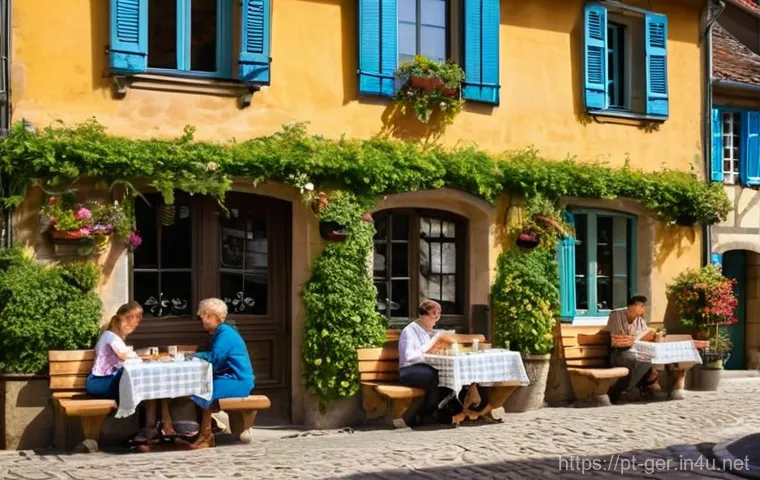 독일과 프랑스 문화 비교 - **An Elegant French Bistro Evening:**
    "An intimate and sophisticated interior scene of a classic...
