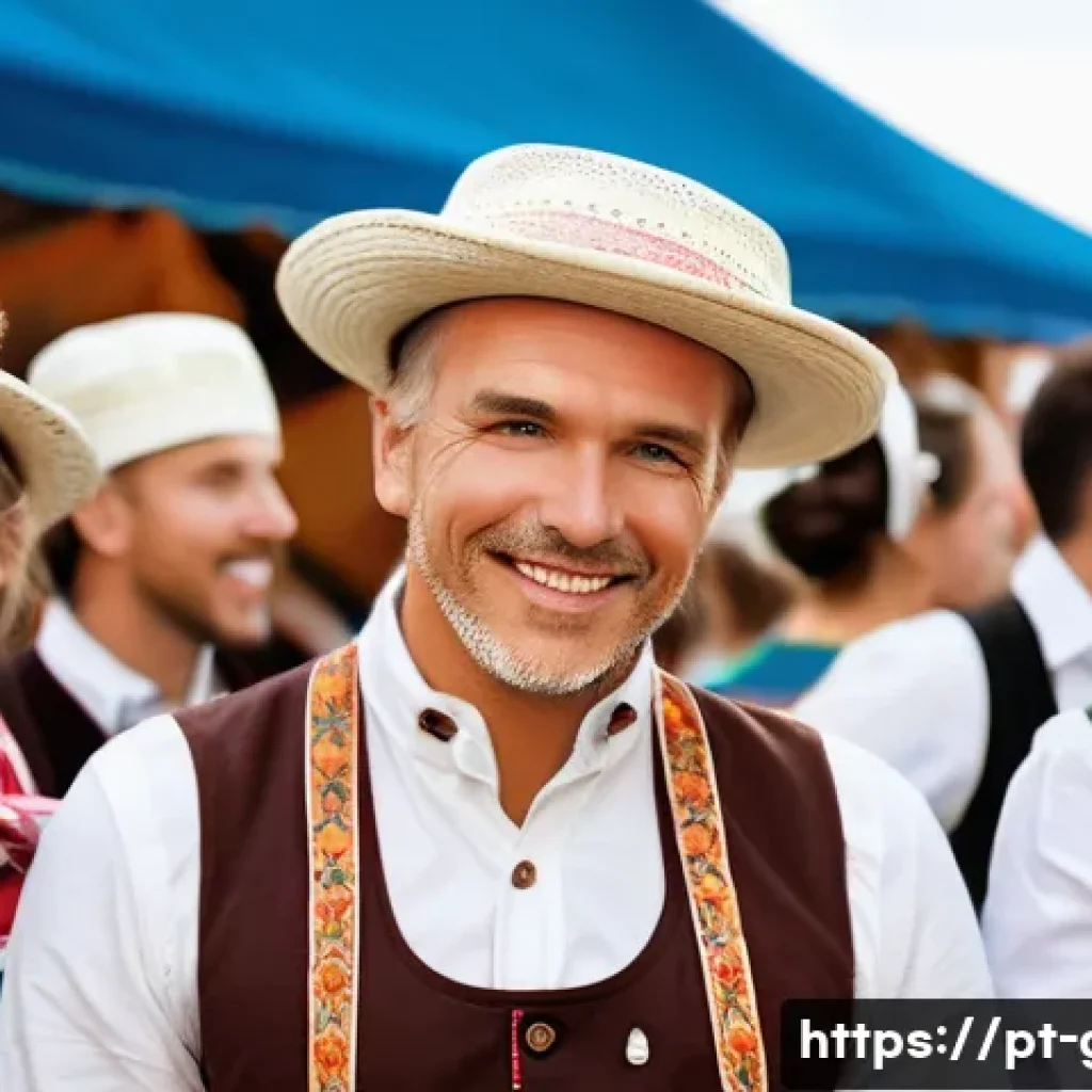 독일 전통 의상 특징 - A vibrant scene at the Oktoberfest in Munich showcasing a group of adults dressed in traditional Bav...